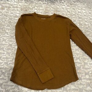 brown long sleeve shirt